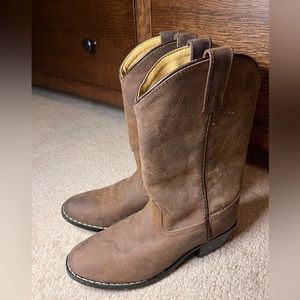 Brown Kids Cowboy Boots